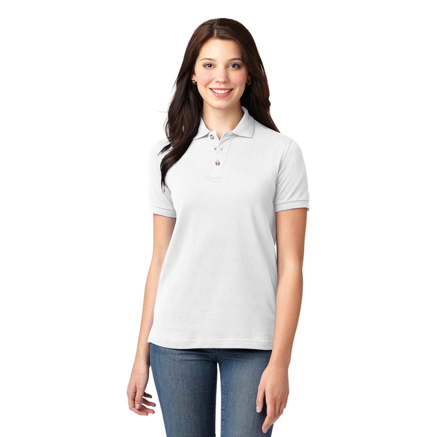 Port Authority-Port Authority® Women's Heavyweight Cotton Pique Polo. L420-MedTech-6